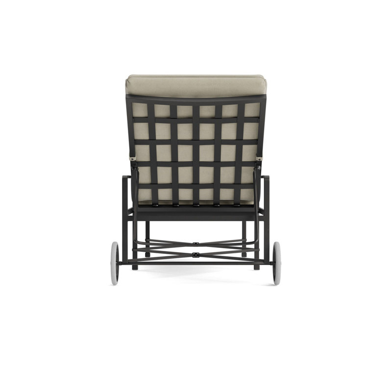 Venetian Outdoor Chaise Lounge, Fusion Neptune, Textured Pewter