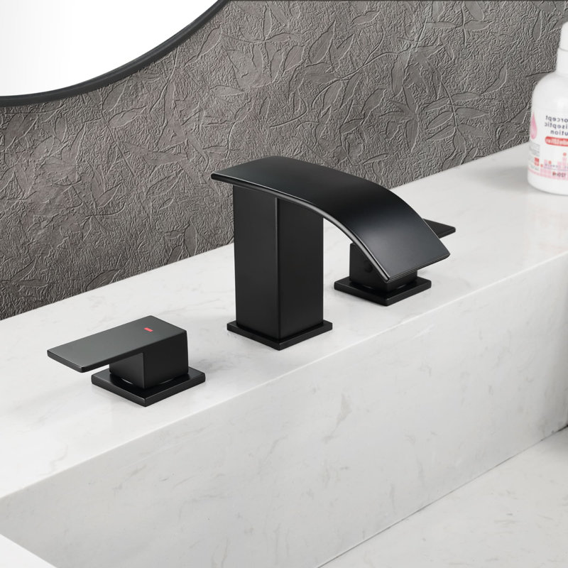 Robinet de salle de bain à large entraxe avec bonde