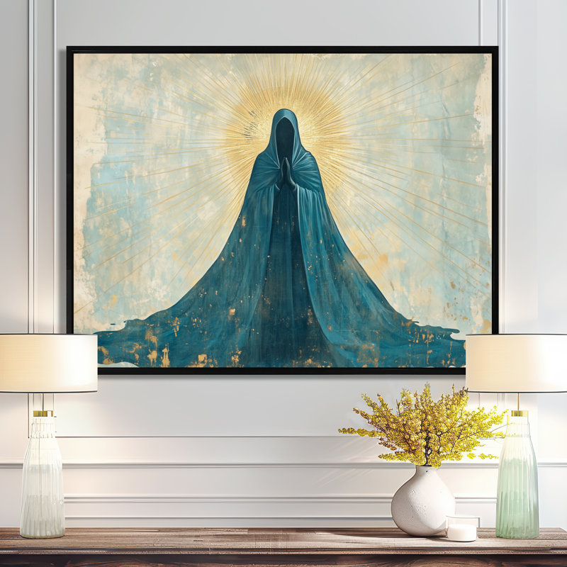 Fortine I - Impression sur toile encadrée à caractère religieux, H 30 po x l 40 po, Cadre flottant noir