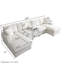 Canapé modulaire 126 po en U surdimensionné en U beige pour le salon, avec console, porte-gobelet, méridienne double, coussins de siège moelleux en mousse à mémoire de forme, dossiers moelleux, coussins lombaires, design moderne,-335698123