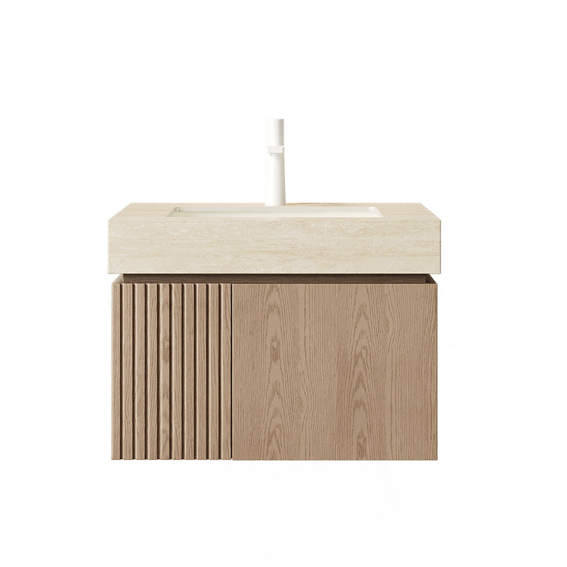 Meuble-lavabo 24 po, Marron clair, Beige, Monotrou