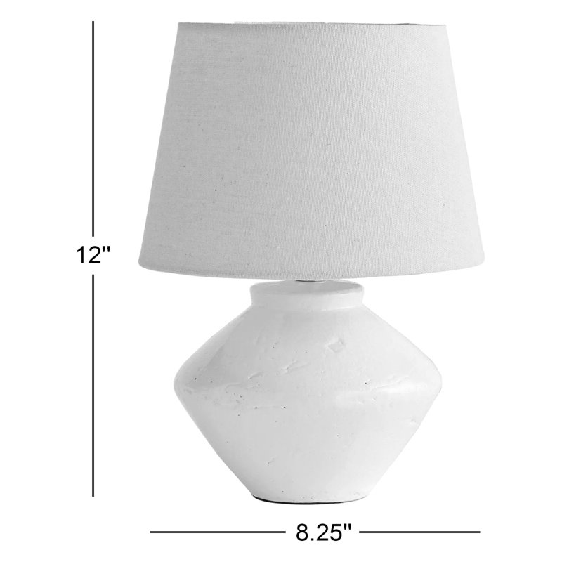 Meyer Textured Ceramic Mini Table Lamp in White