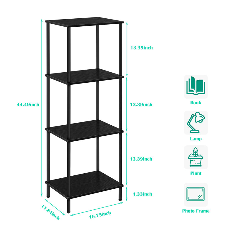 4 - Tier Brown Storage Shelf