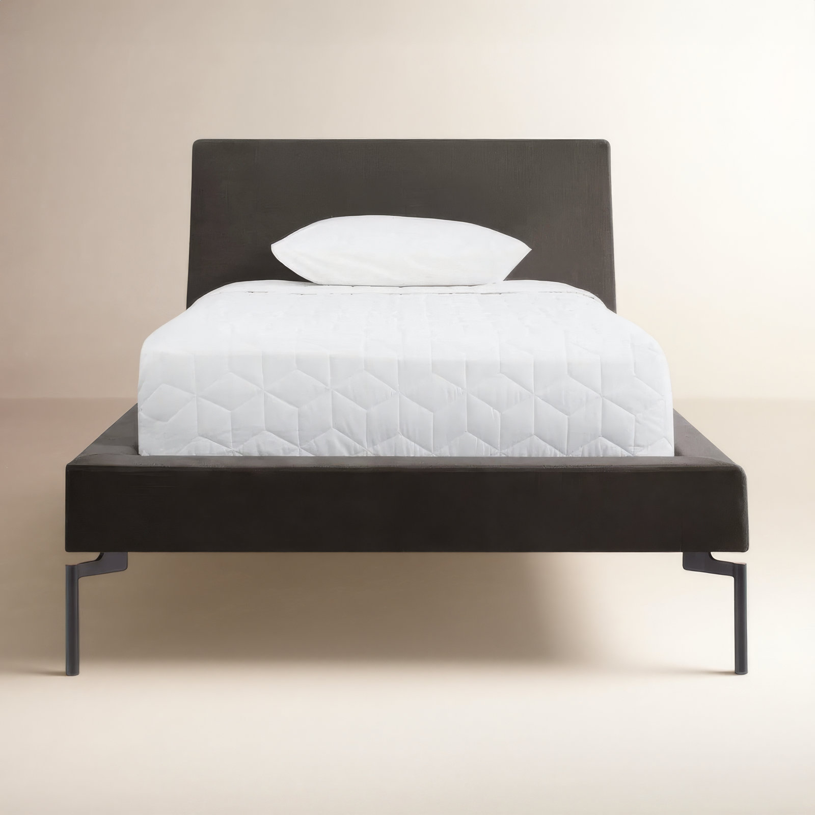 New Standard Upholstered Bed, Twin, Condit Charcoal/Black