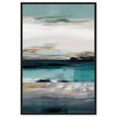 Atmospheric Bands Canvas Green Abstract Art by 