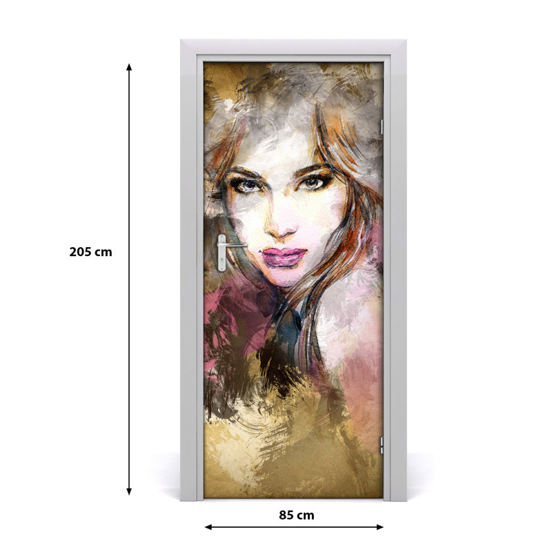 Abstraction Woman Door Decal