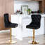 Tabourets de bar confortables de 2 places - Velours, pivotant, à hauteur réglable, à dossier pour la maison et le pub-480678770