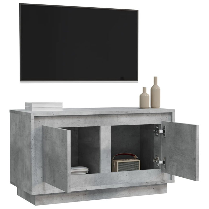 Hakon Unfinished TV Stand, Concrete Grey