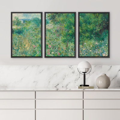 Jardin rustique de campagne de Monet réinventé, impressionnant, art biologique moderne, décor coloré, chambre à coucher chic 3 - pièces sur