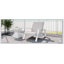 Chaise longue de patio, fauteuil club d'extérieur en bois d'acacia durable et coussins résistants aux intempéries pour une assise confortable