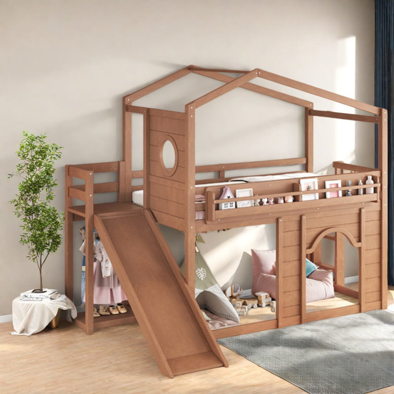 Lits multifonctionnels avec rangement, lit mezzanine simple en bois pour la maison