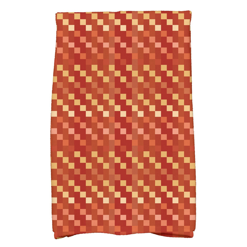 Plaid Tea Towel Kitchen Towel, Orange