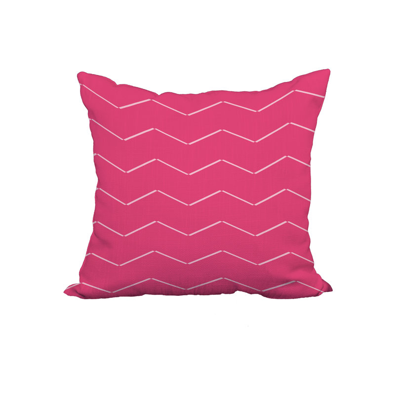 Chevron Reversible Throw Pillow, 18" x 18", Pink