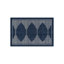 Tapis intérieur / extérieur tissé à motif géométrique bleu marine / ivoire en jute facile d'entretien-57729003-60093675