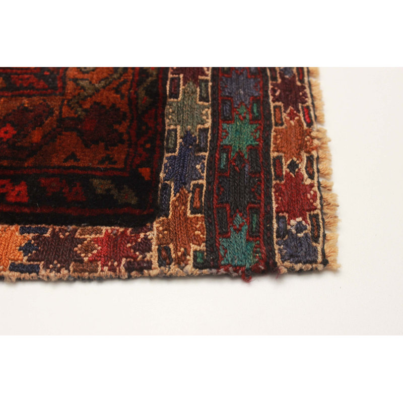 Tapis orange brûlé Teimani 3 pi 1 po x 5 pi 2 po