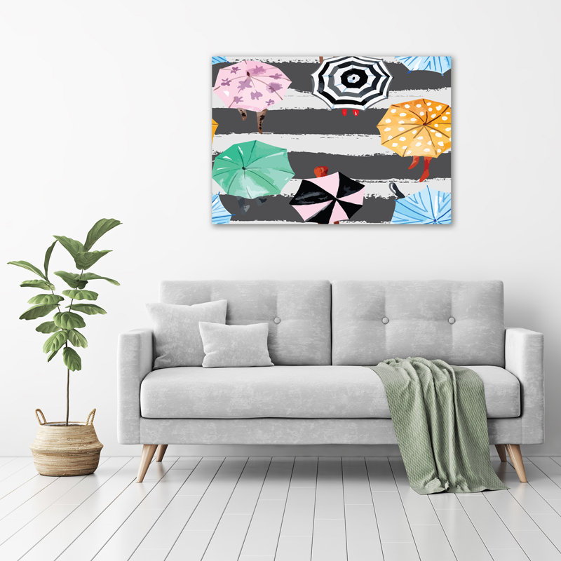 Colorful Umbrellas - Wrapped Canvas Print