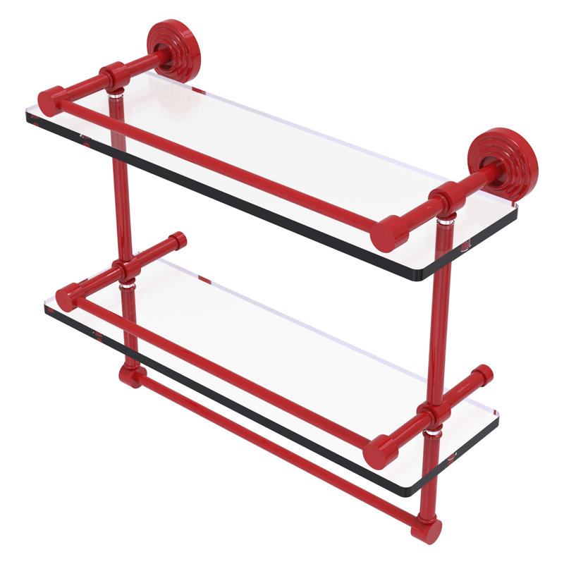 Waverly Place 2 Piece with Towel Bar, 12" H x 16" W x 5" D, Fire Engine Red