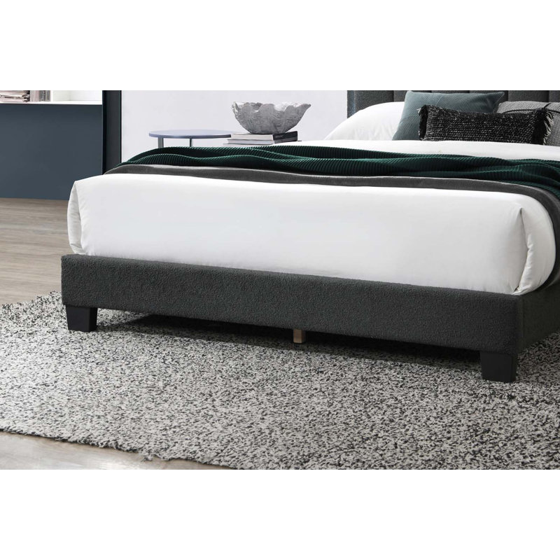 Lit pour grand lit tapissier 1pc, Gris anthracite, Grand lit