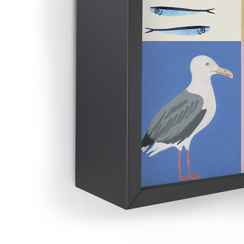 «Megan Galante Seaside», reproduction d'art encadrée, Noir, noir, noir, noir