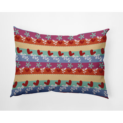 Floral Reversible Throw Pillow