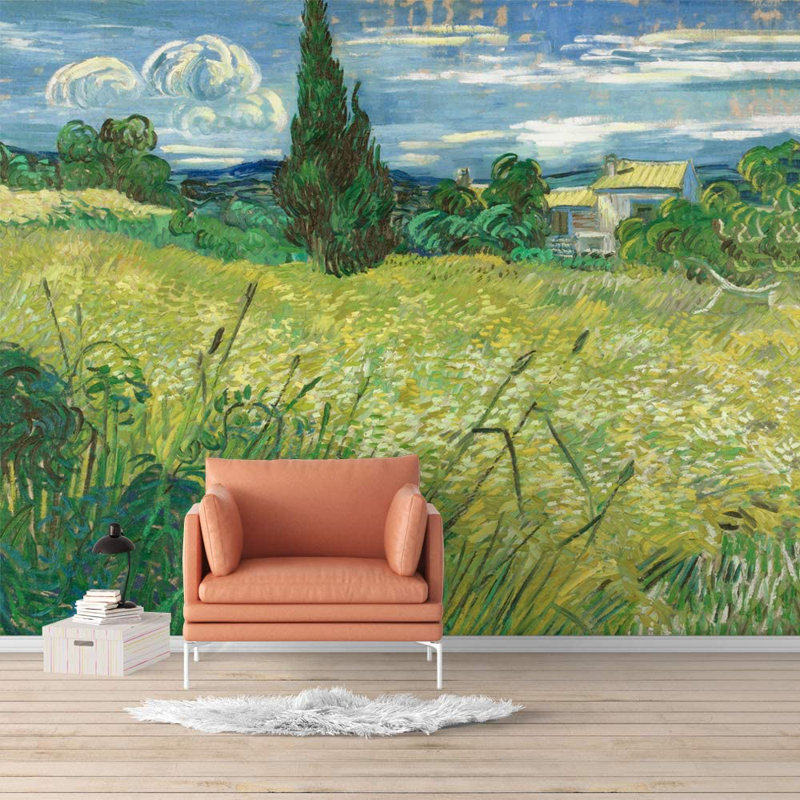 Adhésif mural mauvaises herbes luxuriantes, L 100 po x L 144 po