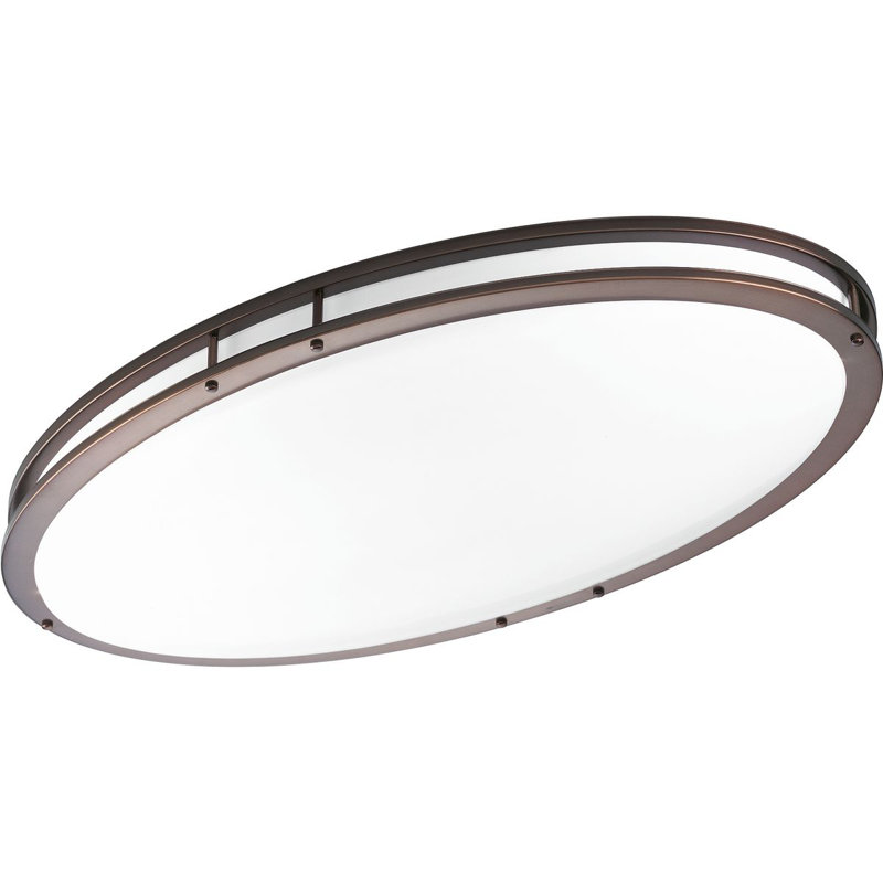 Plafonnier encastré 2 lumières SeanPaul, Bronze urbain, H 4,5 po x l 17,625 po