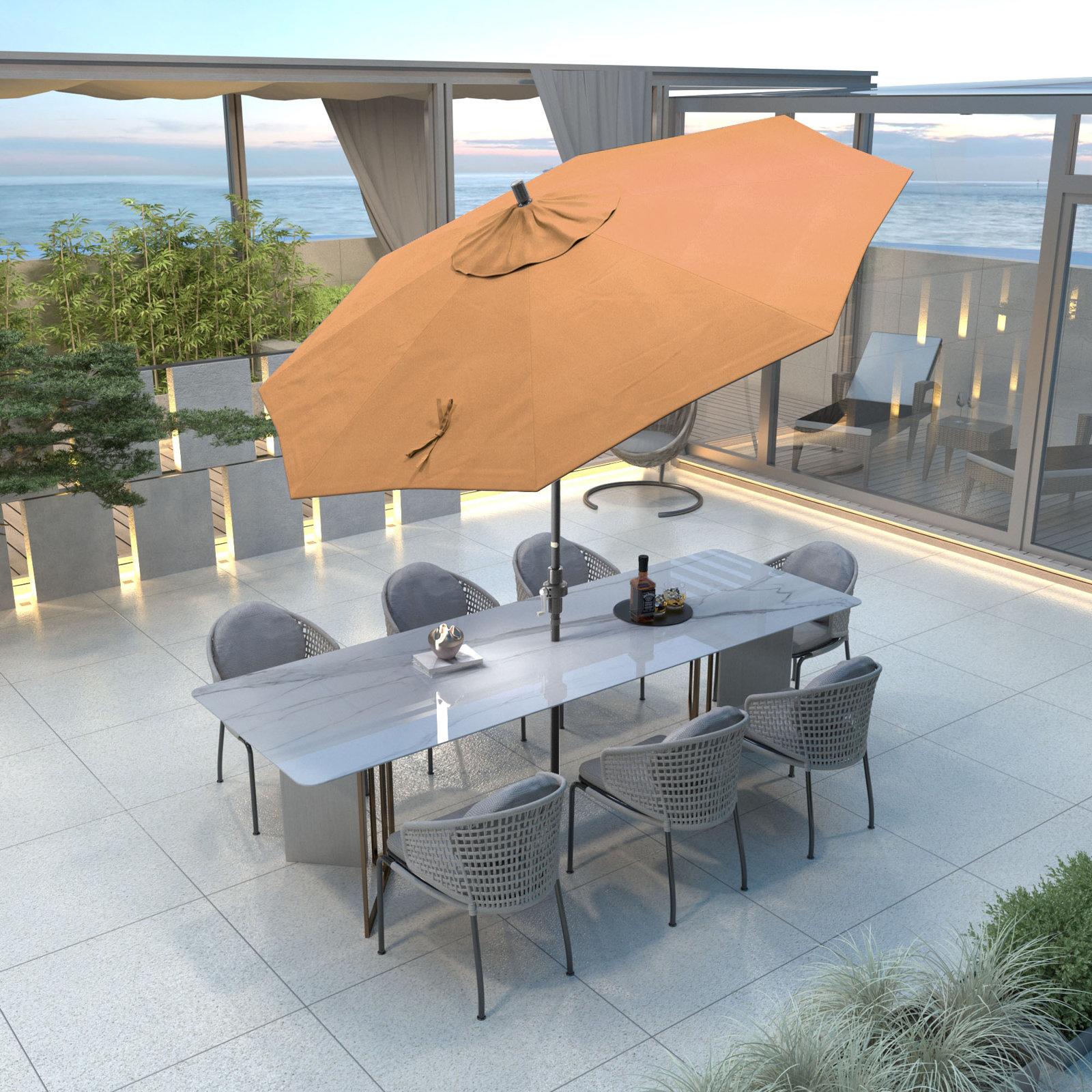 Lowri 108'' Sunbrella® Outdoor Umbrella, Canvas Tuscan Sunbrella® Canvas