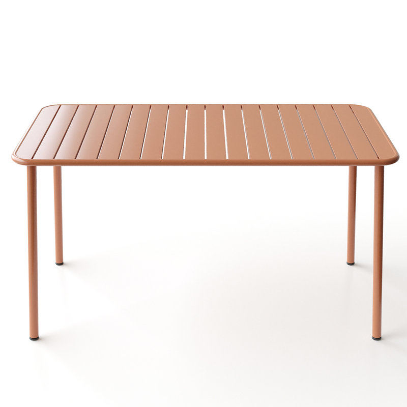 Longue table rouge pour l'extérieur et l'intérieur, de style américain, tissu imperméable en métal, 54,93 po de profondeur, 27,64 de largeur, 29,71 de hauteur, 41,86 lb, cadre aquatique, cadre relaxant carré Claret