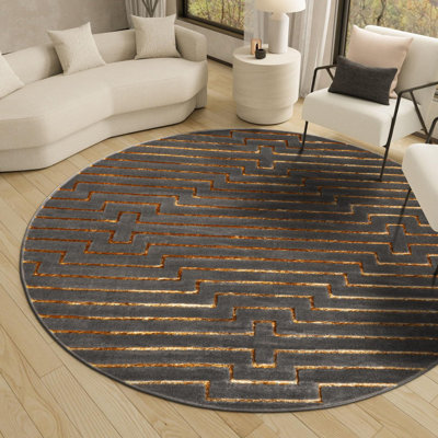 Tapis Mirage Nikica Latitude Run® gris et or