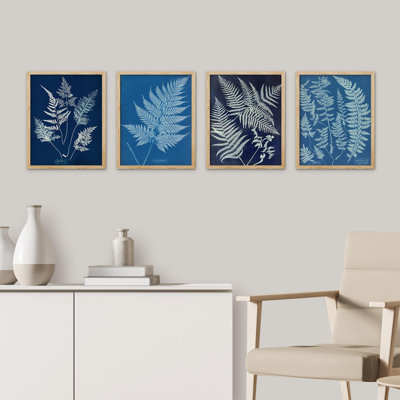 «Pastel Tropical Jungle Monstera Leaves», ensemble de 4 reproductions de cadres photo simples