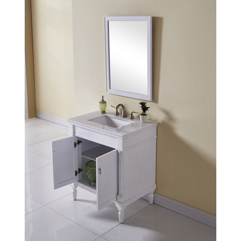Ensemble de meuble-lavabo simple 30 po Lexington, Blanc antique