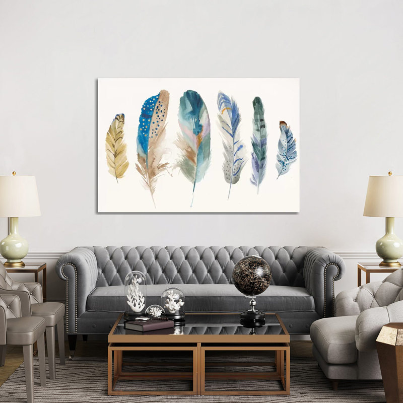 Feather Weather I 1 Piece Wrapped Canvas Painting, 152.5 cm H x 101.5 cm W