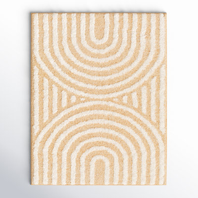Bartletto Beige Shag Area Rug