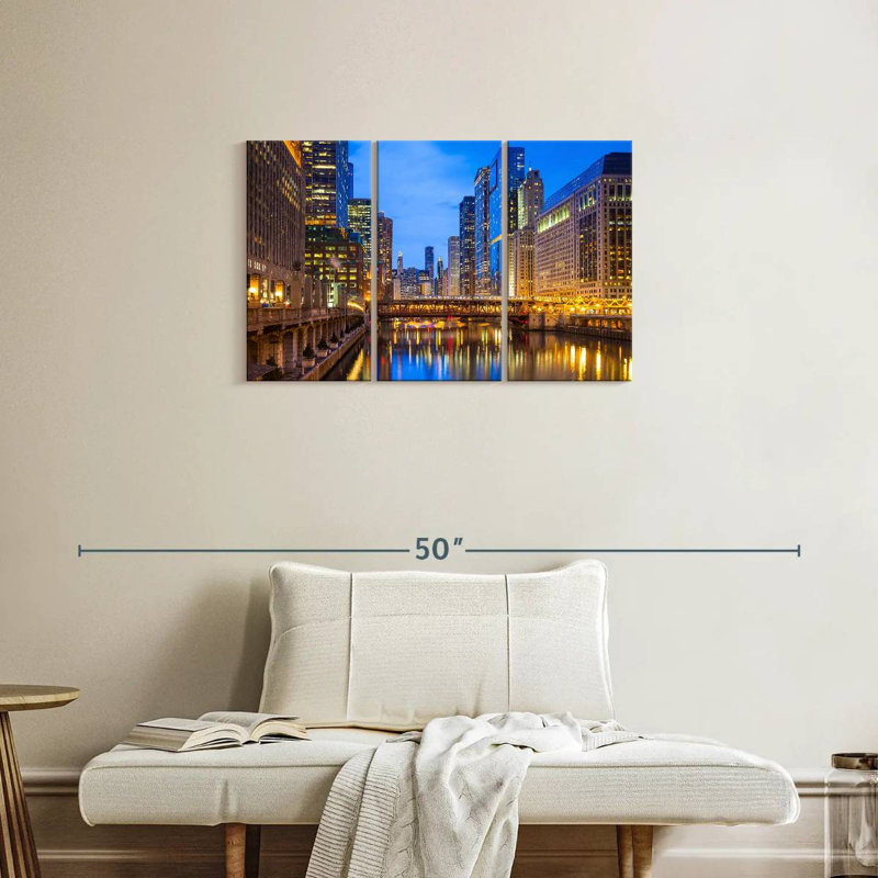 Sirci Bustling Downtown Chicago, H 20 po x l 33 po