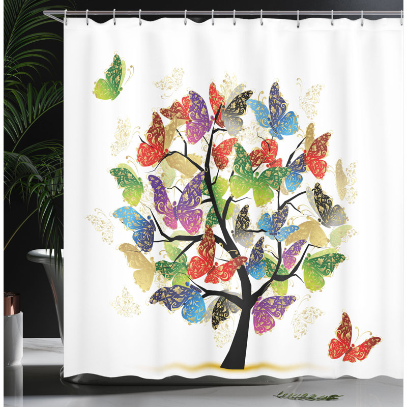 Shower Curtain with Hooks Included, 84"H x 69"W