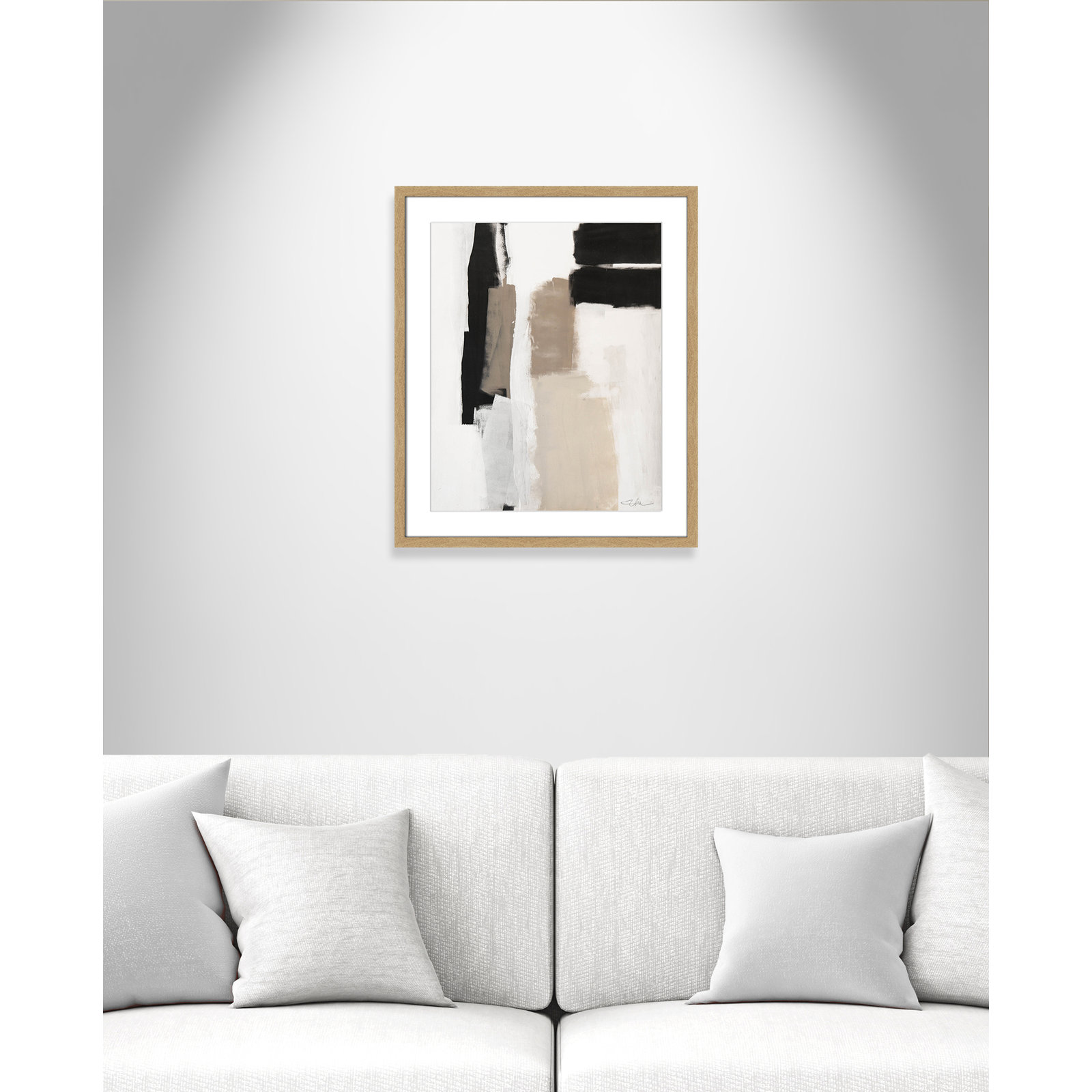 Giverny Earth Scapes II by  Print, No Mat, Natural Woodgrain Single Picture Frame, 25.5" H x 21.5" W x 1.25" D