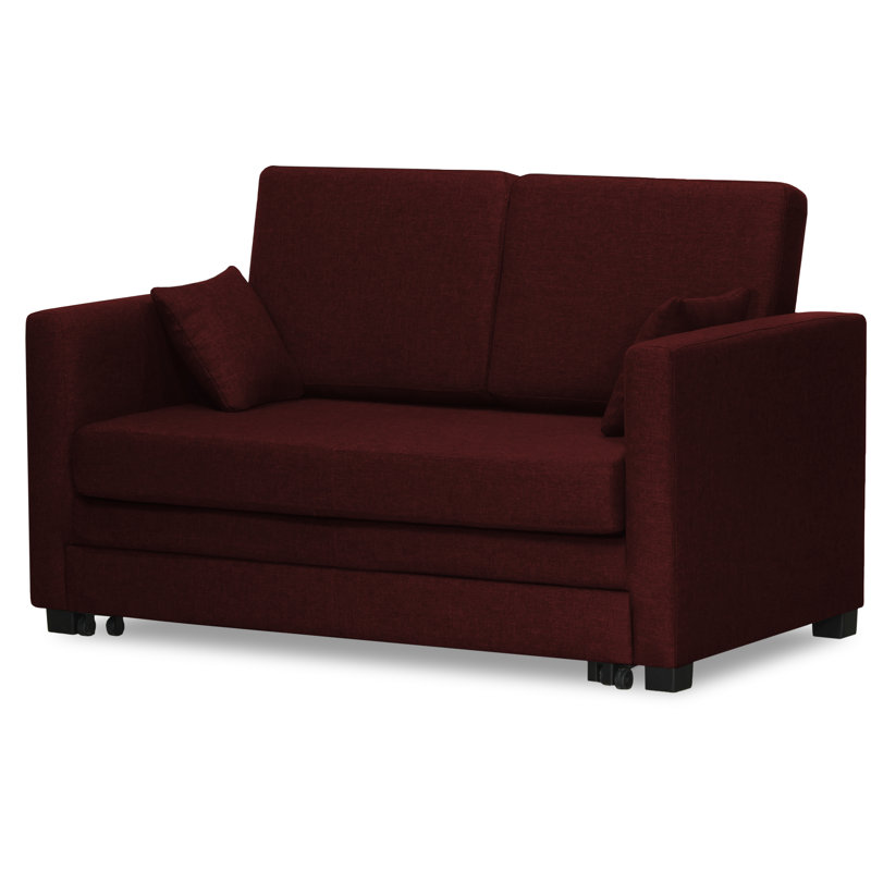 Ash Hill 2 Seater Sofa Bed, Deep Red