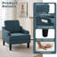 Fauteuil d'appoint rembourré en chenille Mordern And Chic Design-206424819