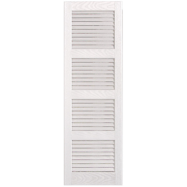 Straight Top Full-style Open Louvre Shutters Pair