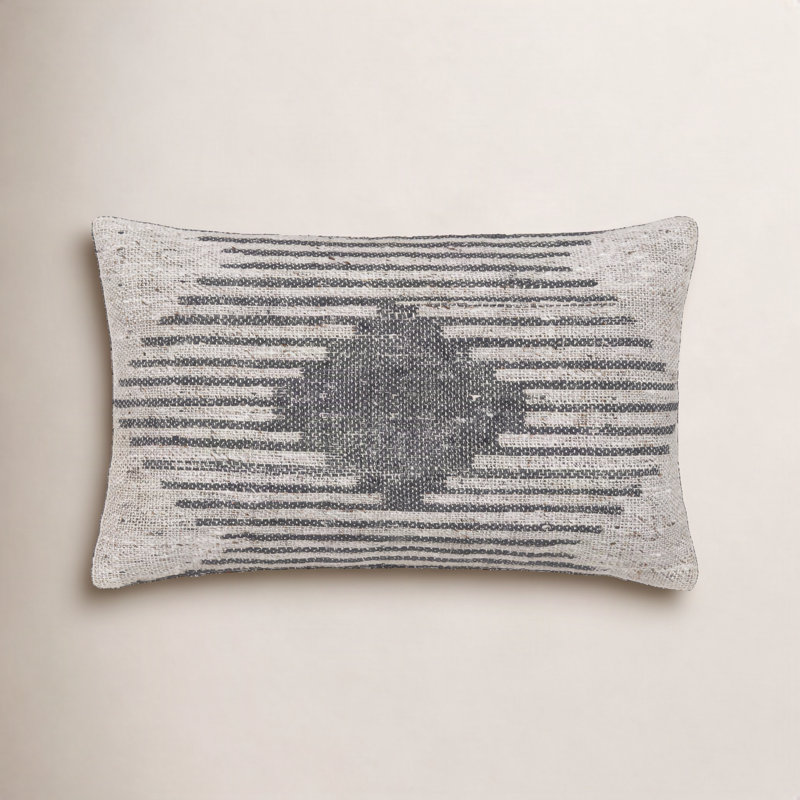 Mahala Geometric Cotton Throw Pillow, Polyester/Polyfill