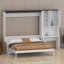 Système de lit escamotable convertible avec coin salon, bureau d'écriture et armoire de rangement - conception pliable intelligente pour les petits espaces