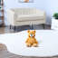Canapés compacts rembourrés en chenille Glam, canapé décoratif ivoire moderne pour les petits espaces