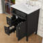 Meuble-lavabo avec lavabo, tiroir rabattable et tablette réglable-906677468