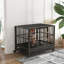 Chenil en métal robuste avec cage verrouillable