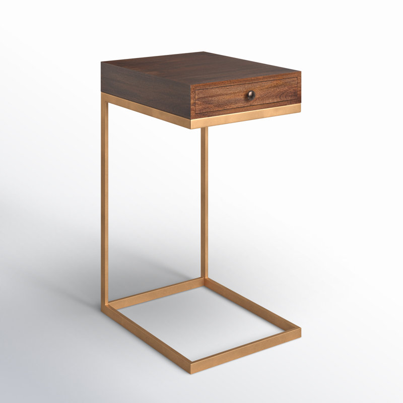 Alec 1 Drawer C Shaped End Table