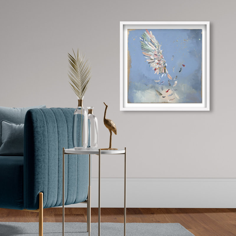 Oliver Gal Michaela Nessim - Heaven Sent Abstract - Luxury Shadowbox Framed Wall Art, 21.5" H x 21.5" W