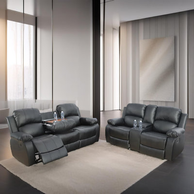 Clarine 2 Piece Faux Leather Reclining Living Room Set by Lark Manor