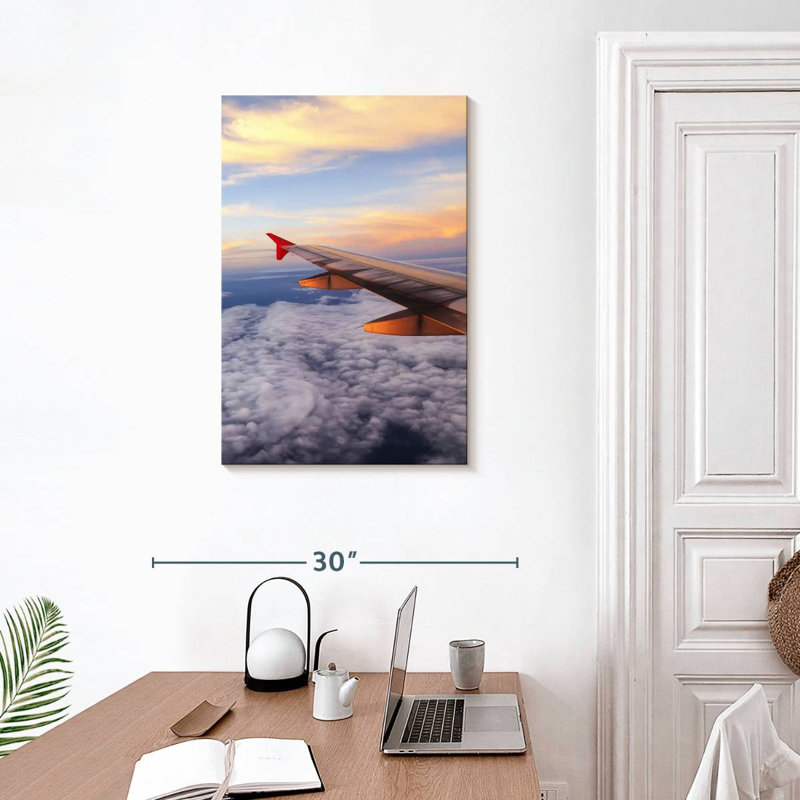 Mehar par la fenêtre de l'avion, H 30 po x l 20 po