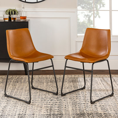 Chaise d'appoint rembourrée en métal Chronister