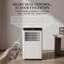 Climatiseur portatif 10000 BTU 4-en-1, climatiseur silencieux avec déshumidificateur, ventilateur à 2 vitesses et mode veille, mode intelligent, minuterie 24H, télécommande et trousse d'installation, panneau noir